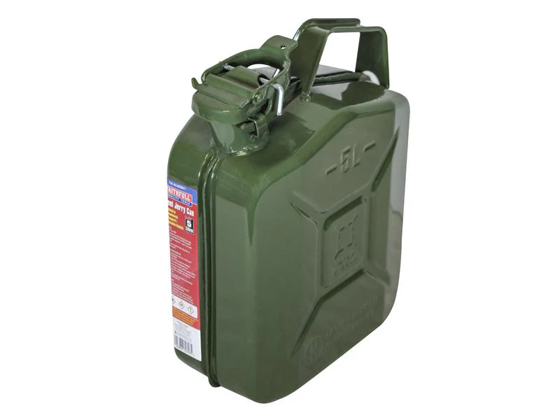 Faithfull Green Steel Jerry Can 5 litre