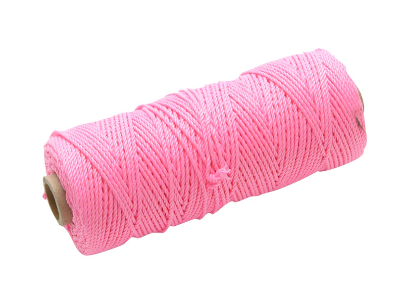 Faithfull Hi-Vis Nylon Brick Line 100m (330ft) Pink