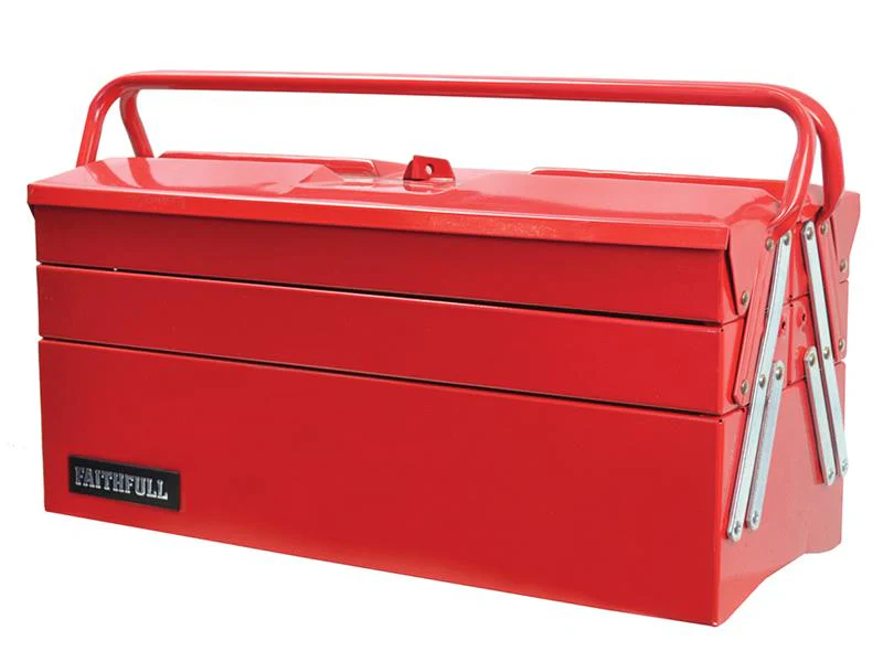 Faithfull Metal Cantilever Toolbox - 5 Tray 40cm (16in) - Image 2