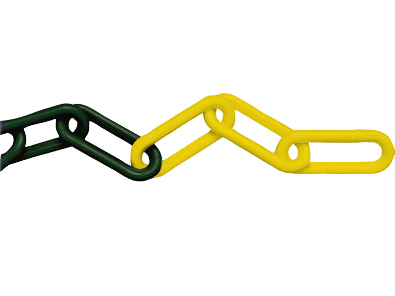 Faithfull Plastic Chain 8mm x 12.5m Yellow / Black - Image 2