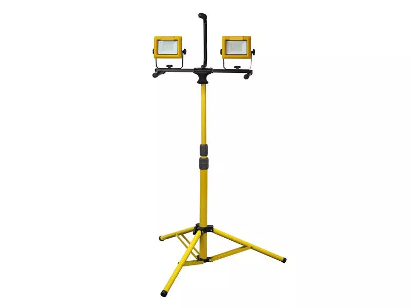 Faithfull Power Plus LED Twin Tripod Site Light 70W 110V