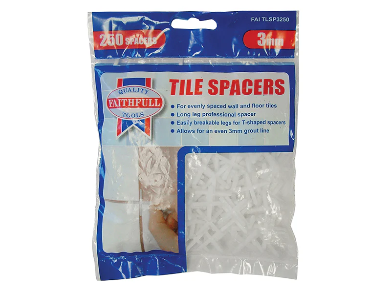 Faithfull Tile Spacer Long Leg 3mm (Bag 250) - Image 2