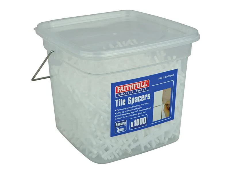 Faithfull Tile Spacer Long Leg 3mm (Tub 1000) - Image 2
