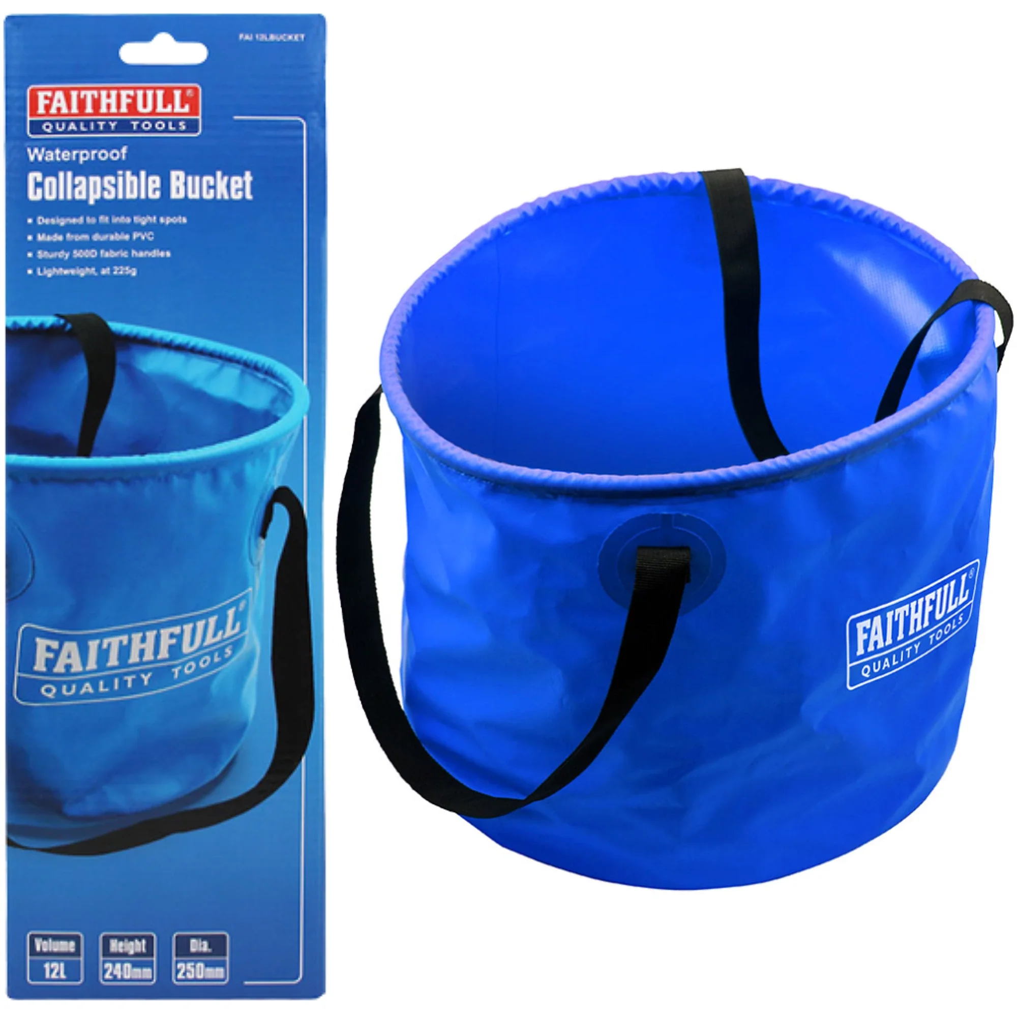 FAITHFULL WATERPROOF COLLAPSIBLE BUCKET 20L - Image 3
