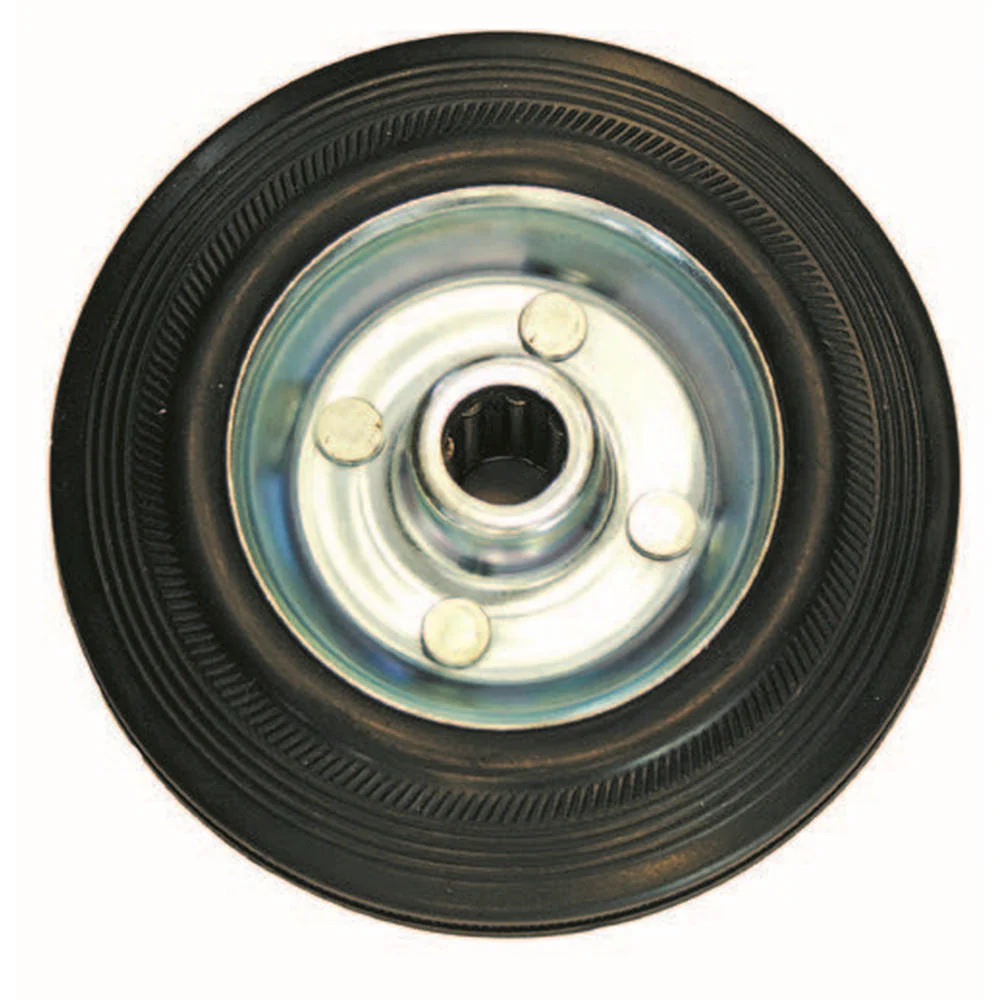 FF GROUP RUBBER BLACK WHEEL, ONLY, 125MM