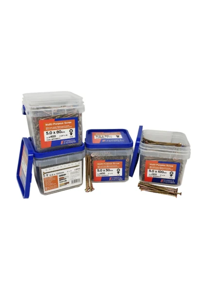 FORGEFIX MULTI PURPOSE SCREW ZP 5.0X40 FT TUB800