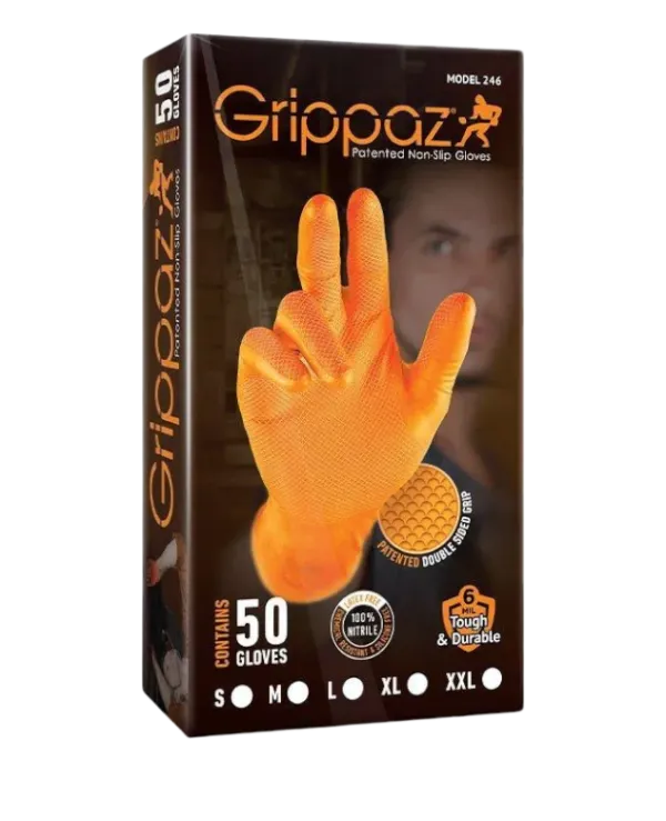 GRIPPAZ ORANGE DIAMOND GRIP GLOVES - Image 2