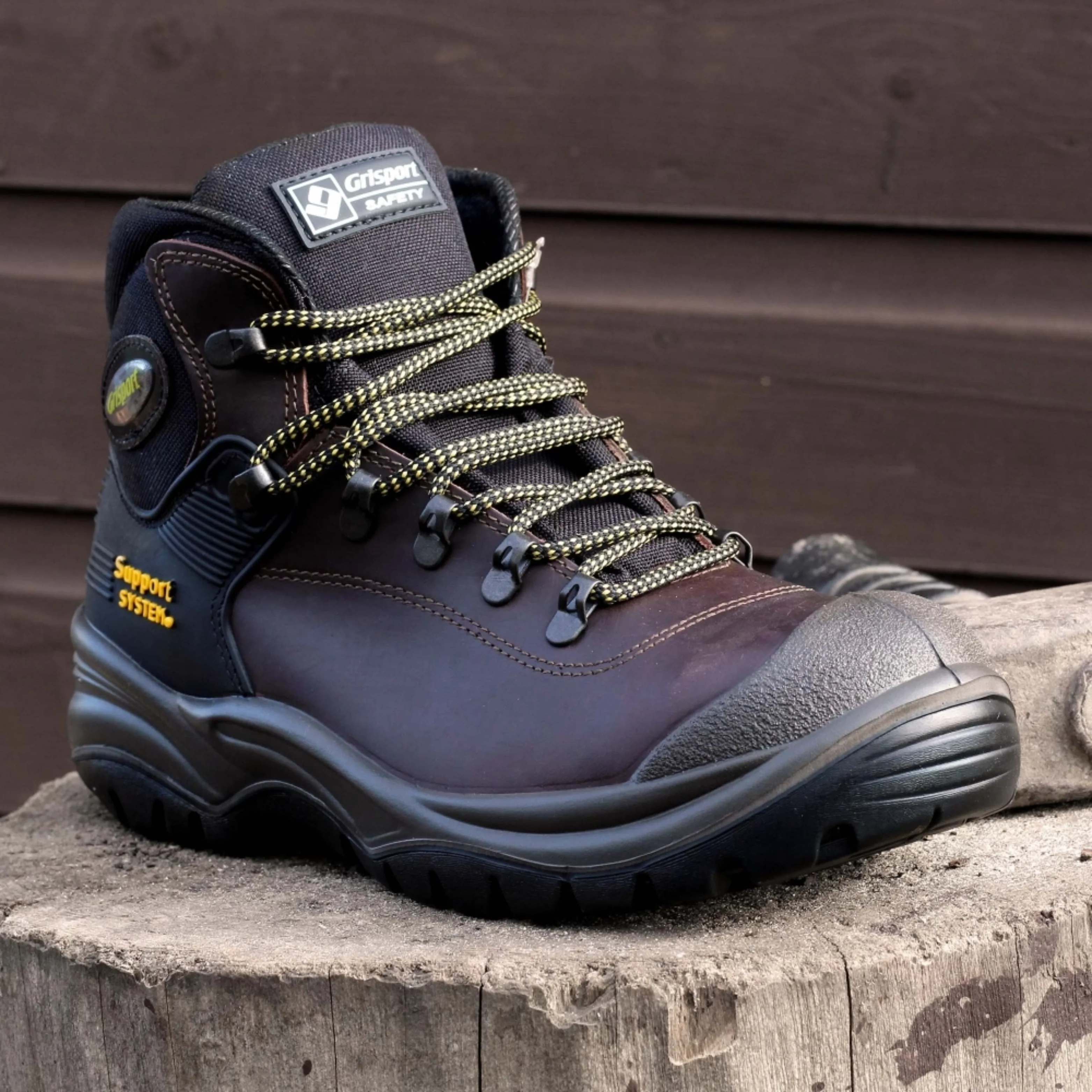 GRISPORT CONTRACTOR SAFETY BOOT BLACK SIZE 42 - Image 2