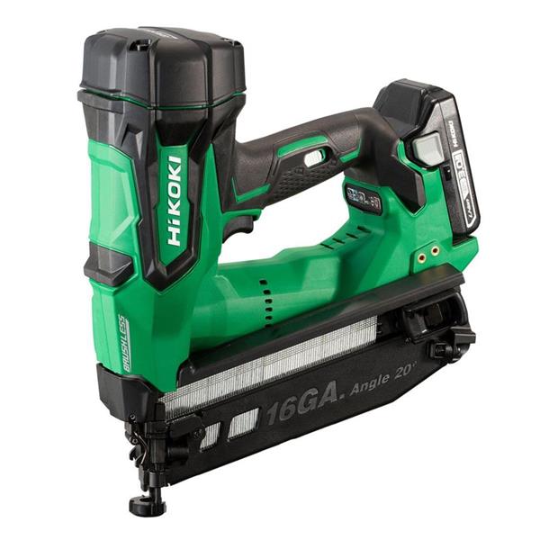 HIKOKI ANGLED FINISH NAILER 18V 16GA C/W 2 X BATTERY - Image 2