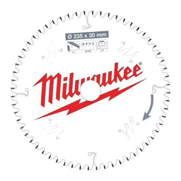 MILWAUKEE 235MM X 30MM X 60T CIRCULAR SAW BLADE WITH ANTI-FRICTION COATING - Image 2