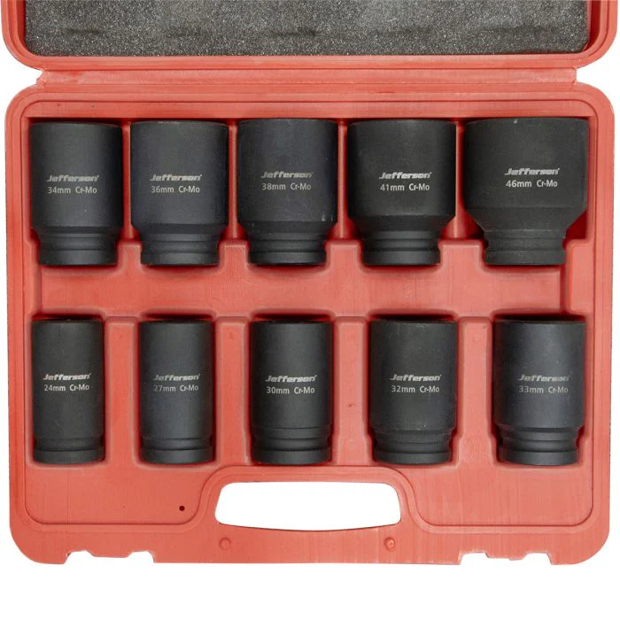 JEFFERSON 10PC 3/4" DEEP METRIC IMPACT SOCKET SET - Image 3