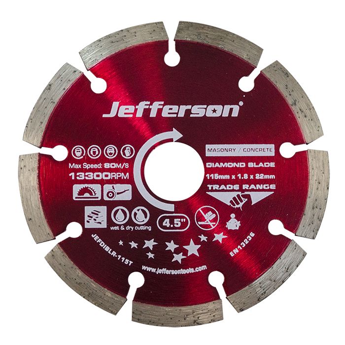 JEFFERSON 115MM DIAMOND BLADE TRADE (RED) - Image 2