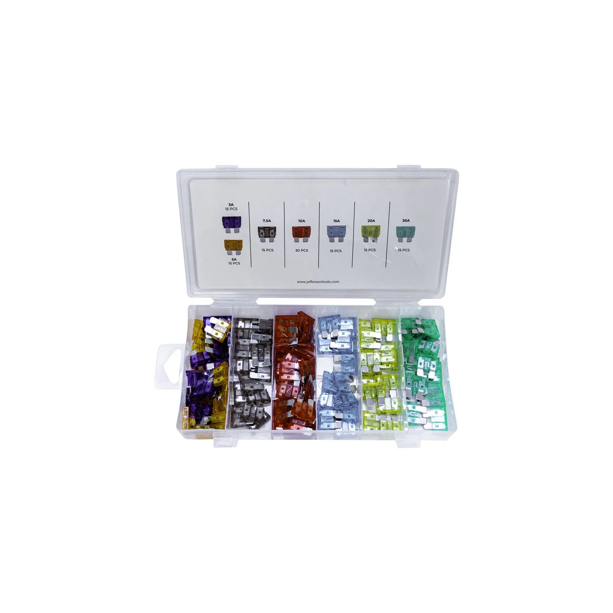 JEFFERSON 120PC AUTOMOTIVE STANDARD BLADE FUSE ASSORTMENT