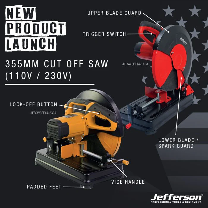 JEFFERSON 355MM 14" METAL CUT OFF SAW 230V - Image 4