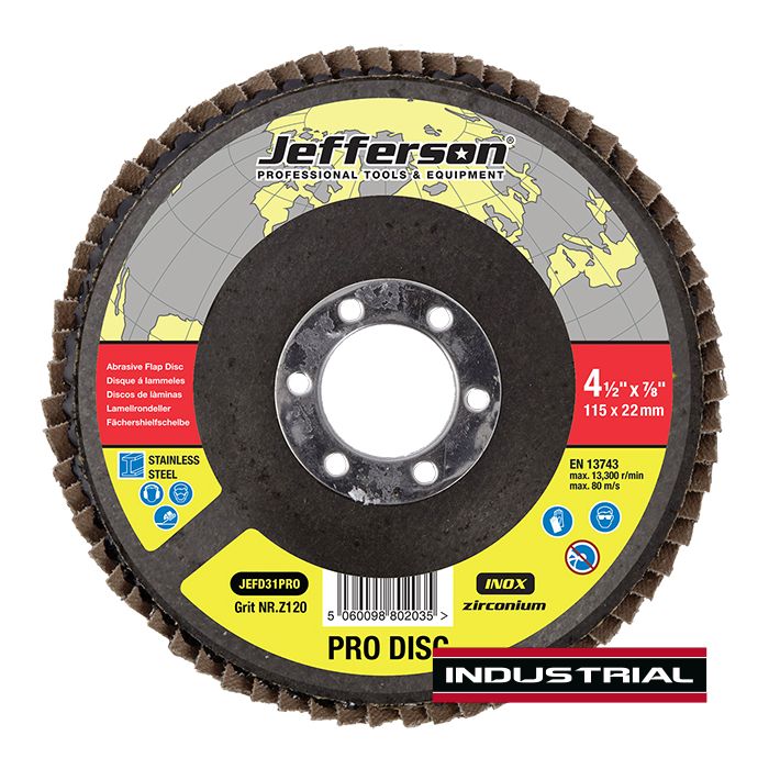 JEFFERSON 4.5" FLAP DISK 60 GRIT