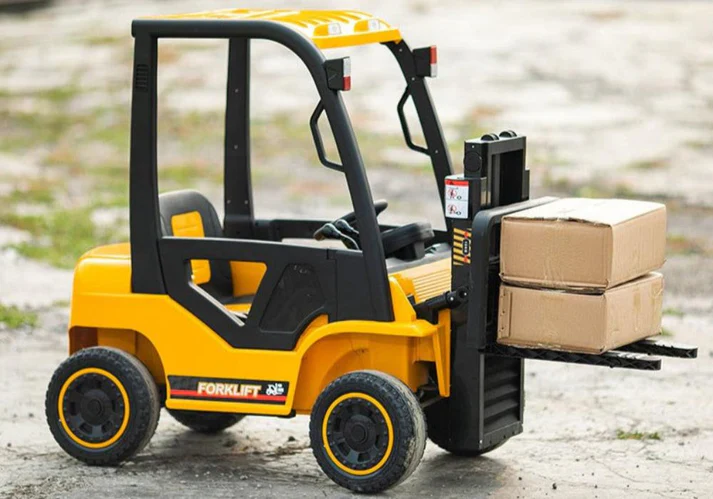KIDS 12V ELECTRIC FORKLIFT RIDE-ON YELLOW - Image 2