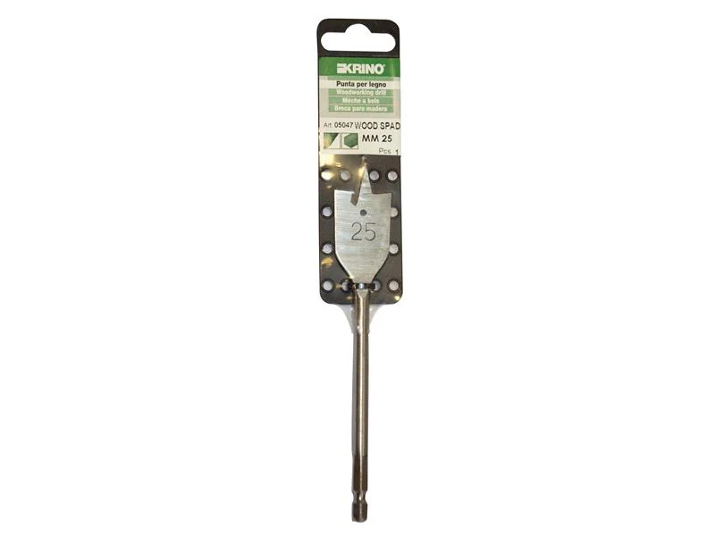 Krino Flat Wood Drill Bit 25mm Display Pack