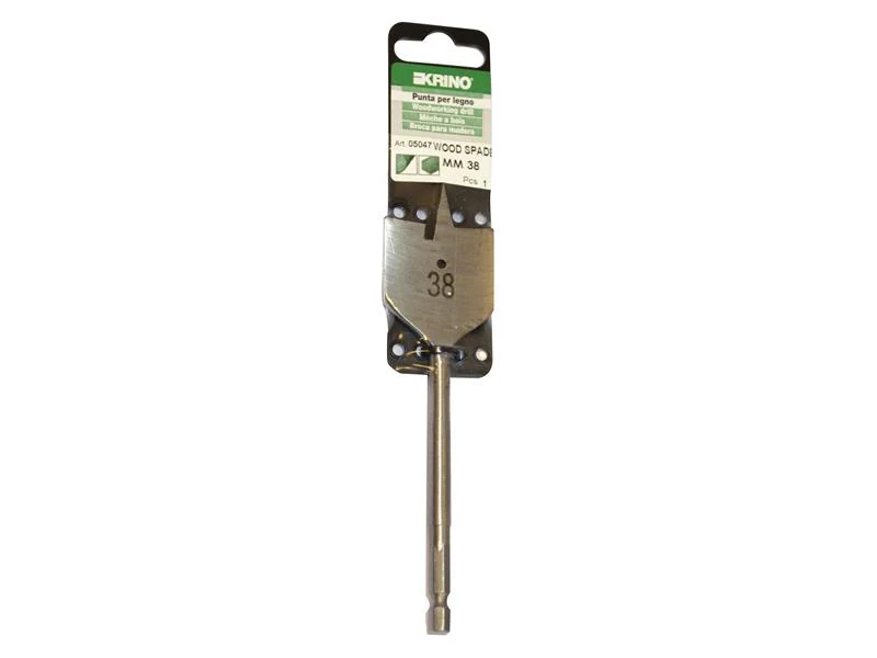 Krino Flat Wood Drill Bit 38mm Display Pack