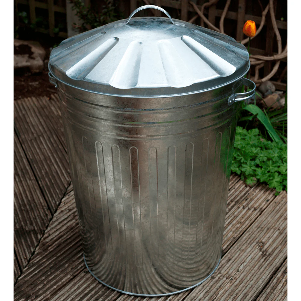 LARGE GALVANISED BIN WITH LID - Image 2