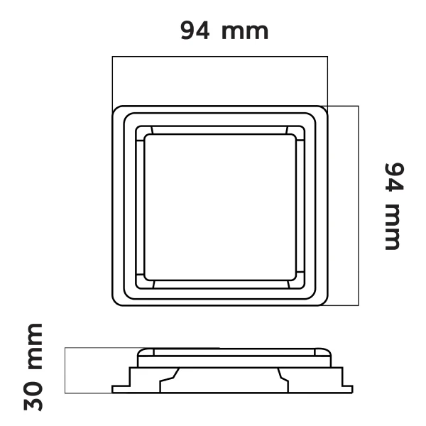 LED LAMP 3 FUNCTION SQR REAR COMBI 12V - Image 4