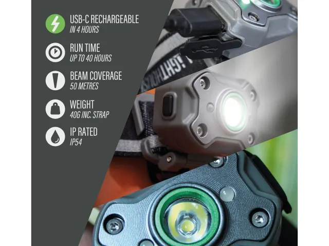LIGHTHOUSE 400 LUMENS ELITE RECHARGEABLE HEADLIGHT - Image 4