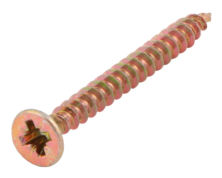 M3.5X16 YELLOW POZI CHIPBOARD SCREW 200BOX FT