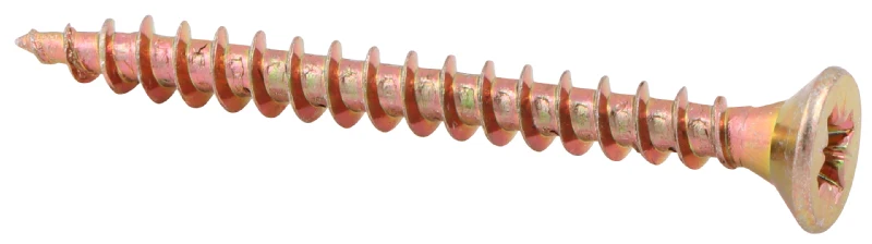M4X60 YELLOW POZI CHIPBOARD SCREW 200