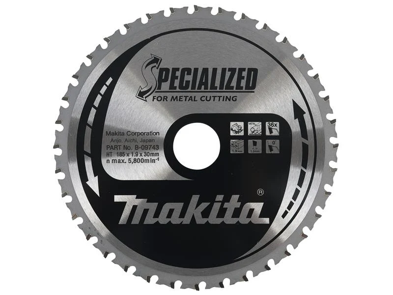 Makita B-09743 Specialized for Metal Cutting Saw Blade 185 x 30mm x 36T