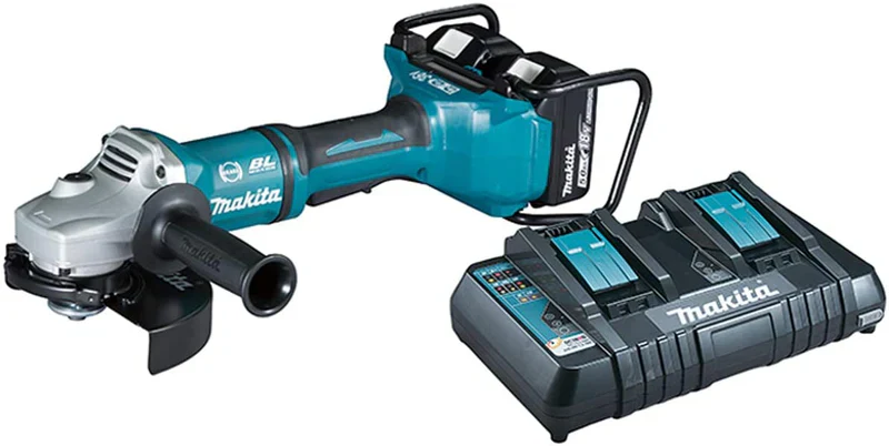 Makita DGA700PT2 Twin 18v 2x5.0Ah LXT BL 180mm Angle Grinder Kit - Image 2