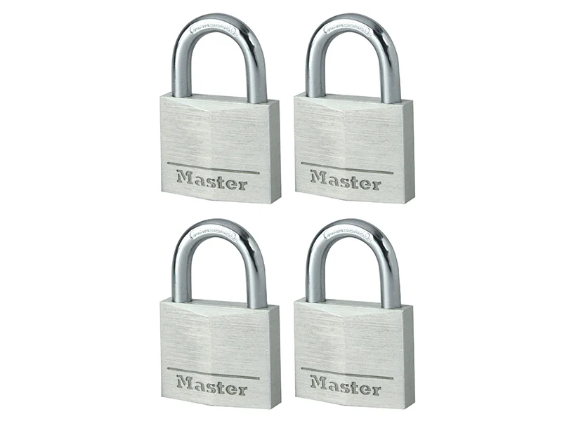 Master Lock Aluminium 40mm Padlock 4-Pin - Keyed Alike x 4 - Image 2