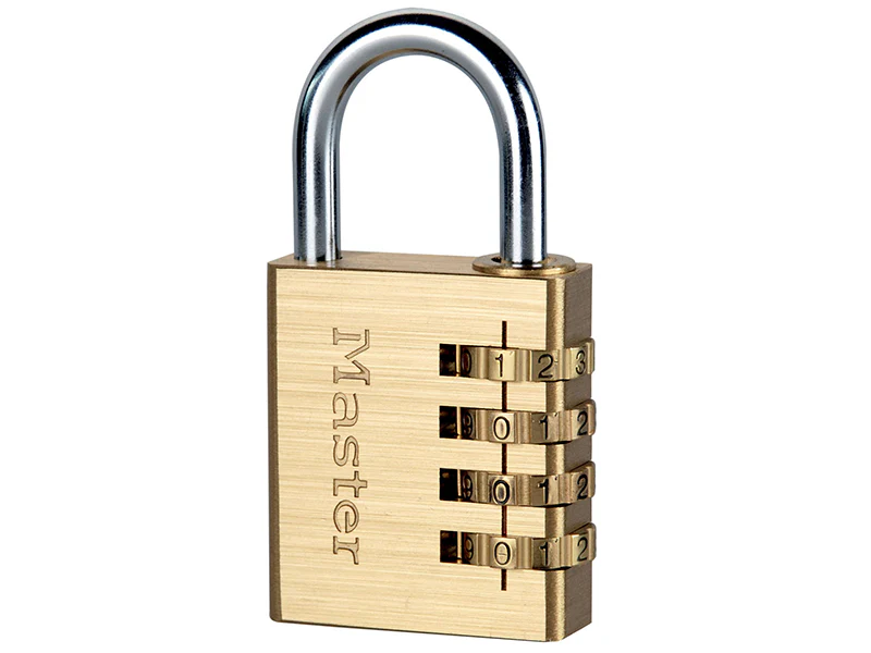 Master Lock Brass Finish 40mm 4-Digit Combination Padlock - Image 2