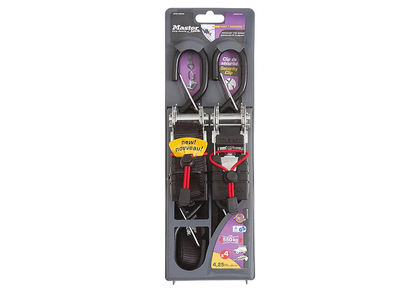 Master Lock Ratchet Tie-Down S-Hooks 4.25m 2 Piece - Image 2