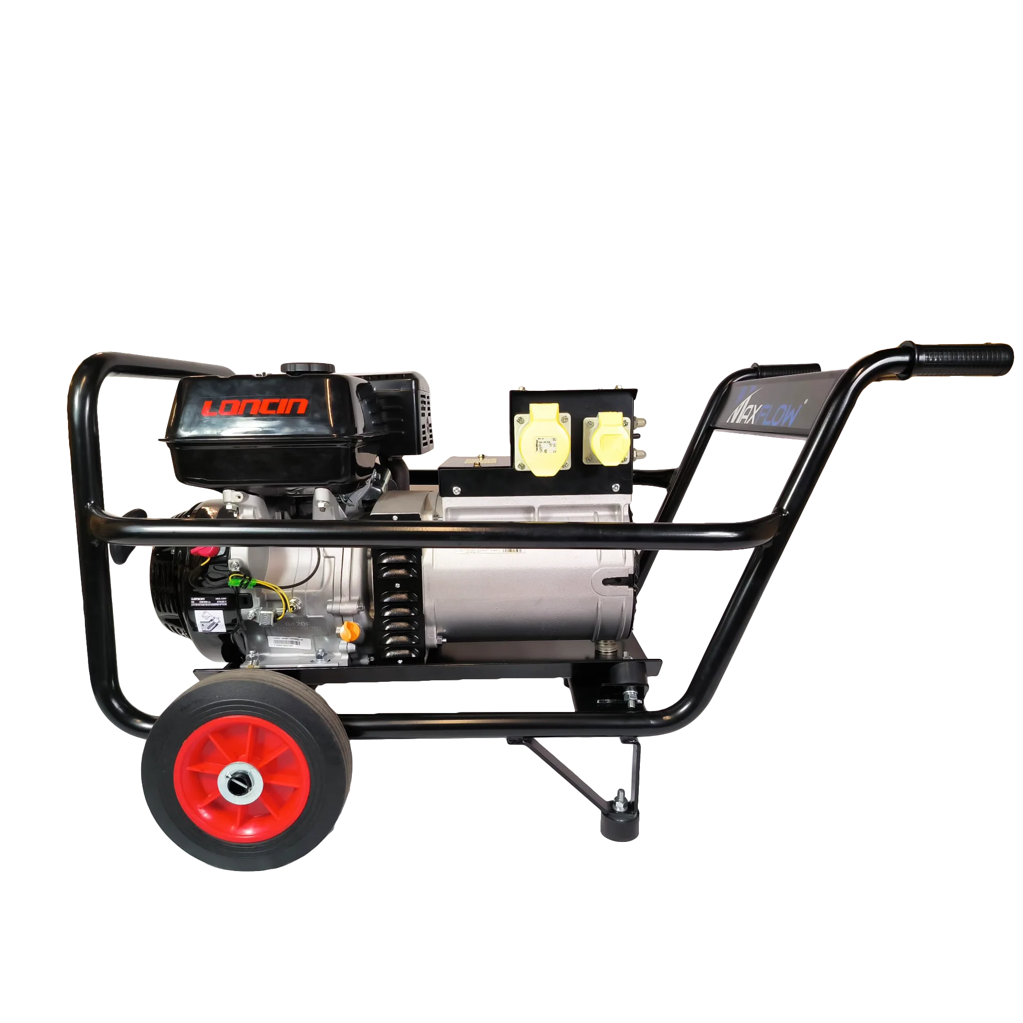 MAXFLOW 8KVA PETROL GENERATOR RECOIL START LONCIN G420F ENGINE TROLLEY FRAME + AVR - Image 2