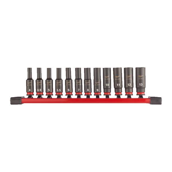 MILWAUKEE 1/4" SHOCKWAVE IMPACT DUTY SOCKET RAIL SET - Image 3