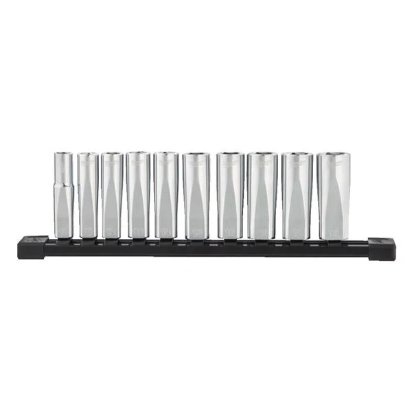 MILWAUKEE 3/8IN DRIVE ME. DEEP CHROME SOCKETS 10 PIECE - Image 2
