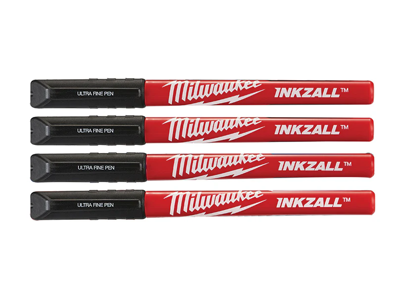 Milwaukee Hand Tools INKZALL™ Ultra Fine Tip Pen Black (Pack 4) - Image 2