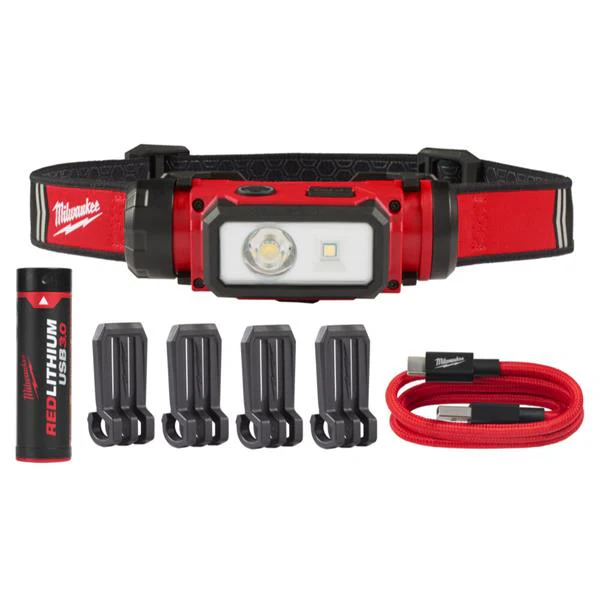 MILWAUKEE L4HL2-301 600 LUMEN RECHARAGABLE HEADLIGHT (1X3AH)