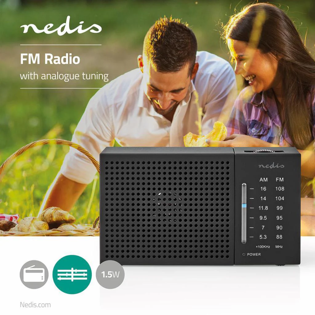 NEDIS 1.5W PORTABLE AM/FM RADIO - Image 2