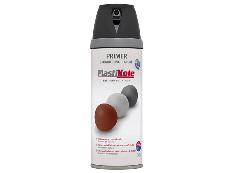 PlastiKote Twist & Spray Primer Black 400ml - Image 2