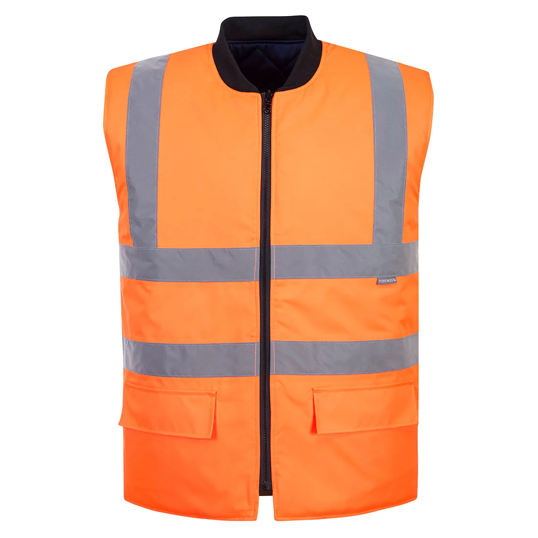 PORTWEST HI VIS REVERSIBLE BODYWARMER - ORANGE