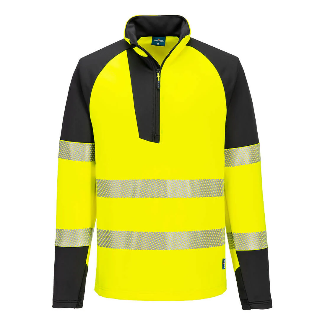 PORTWEST PW3 HI-VIS 1/4 ZIP SWEATSHIRT