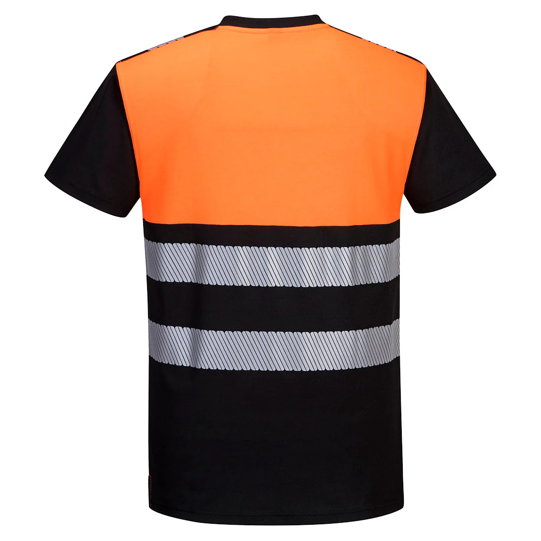 PORTWEST PW3 T-SHIRT - BLACK / ORANGE - Image 2
