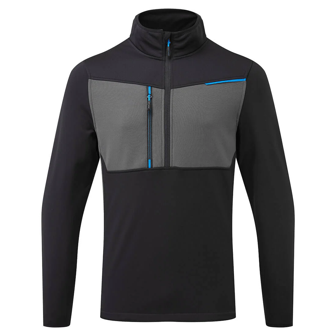 PORTWEST WX3 1/2 ZIP TECH FLEECE - BLACK
