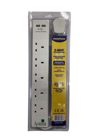 POWERMASTER 5G 2M SURGE PROT EXT LEAD WITH 2 – Watson Hire