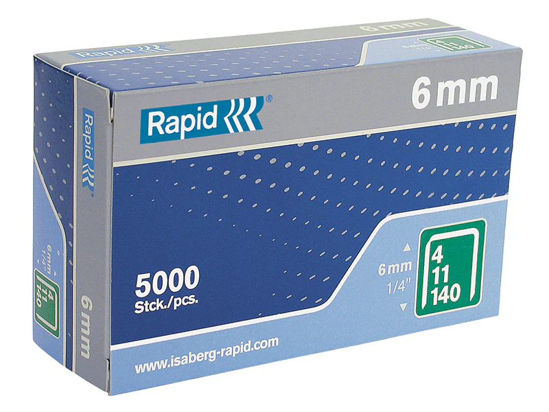 Rapid 140/6 6mm Galvanised Staples (Box 5000) - Image 2