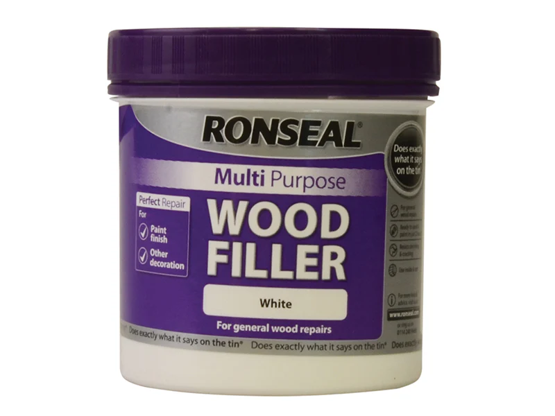 Ronseal Multipurpose Wood Filler Tub White 465g - Image 2