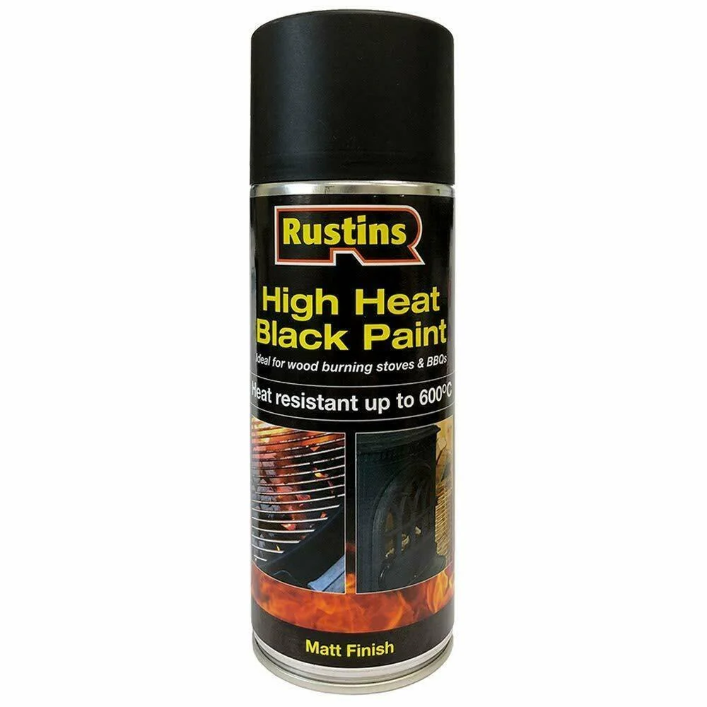 RUSTINS HIGH HEAT BLACK PAINT 400ML