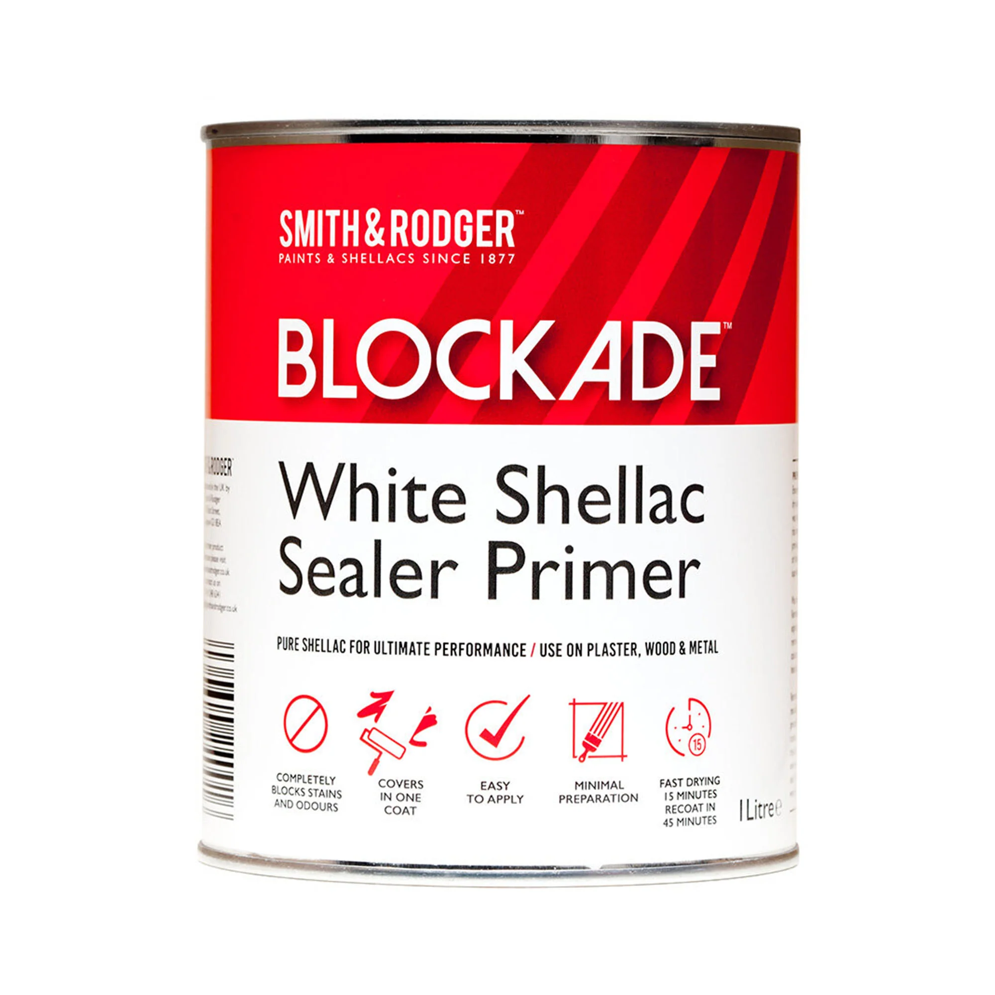S&R BLOCKADE SHELLAC SEALER PRIMER WHITE 1L