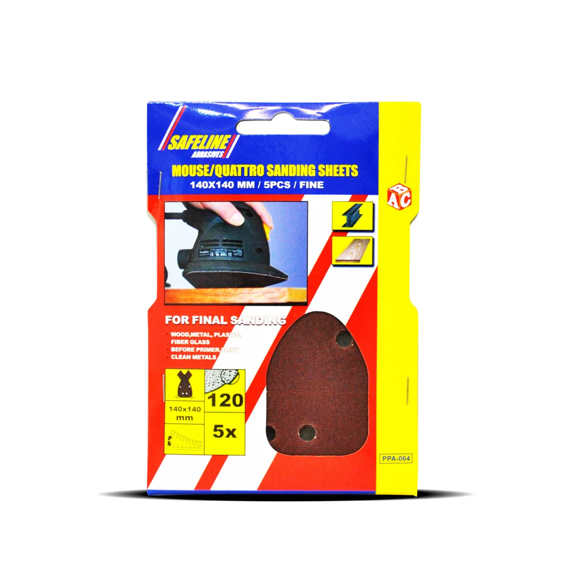SAFELINE MOUSE/ QUATTRO SANDING SHEETS MEDIUM