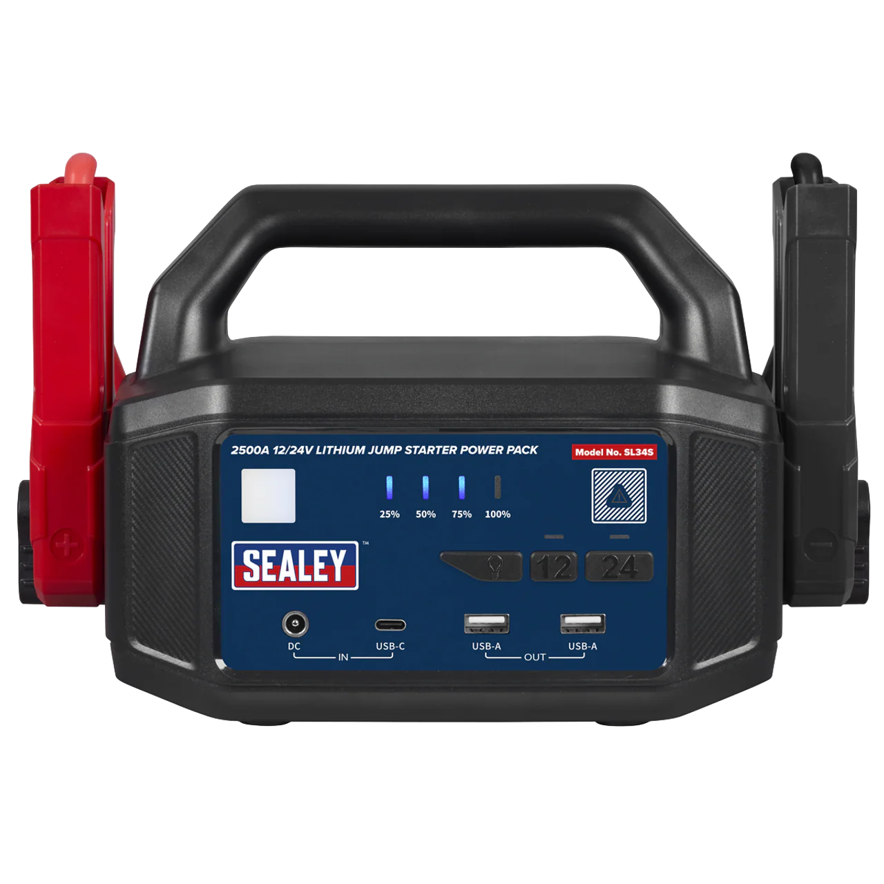 SEALEY 2500A 12/24V LITHIUM JUMP STARTER POWER PACK - Image 2